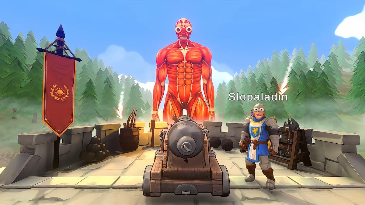 Titan attacking in Titan Hunters.