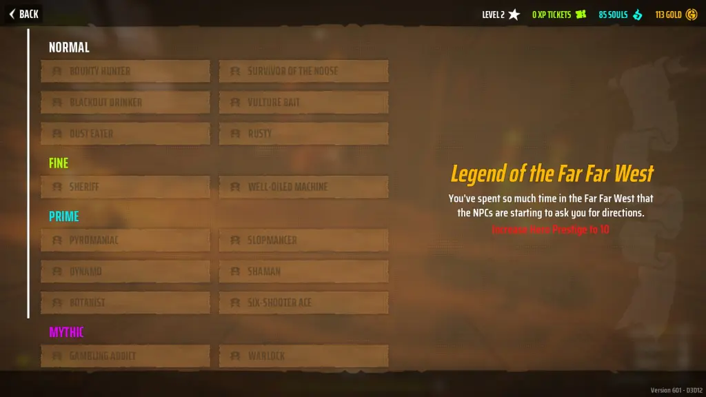All titles in Far Far West