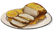 A loaf of white meat smothered in an orange sauce with orange peels on the side.