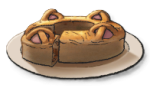 A cat-shaped dish with tall brown ledges and paws.