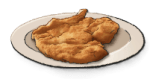 A plate of what looks like fried chicken. This is the Cotoletta in LumenTale