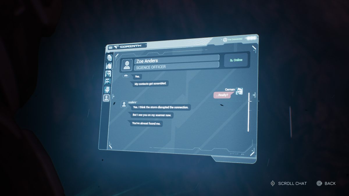 Anders imposter using messages to trick Cernan