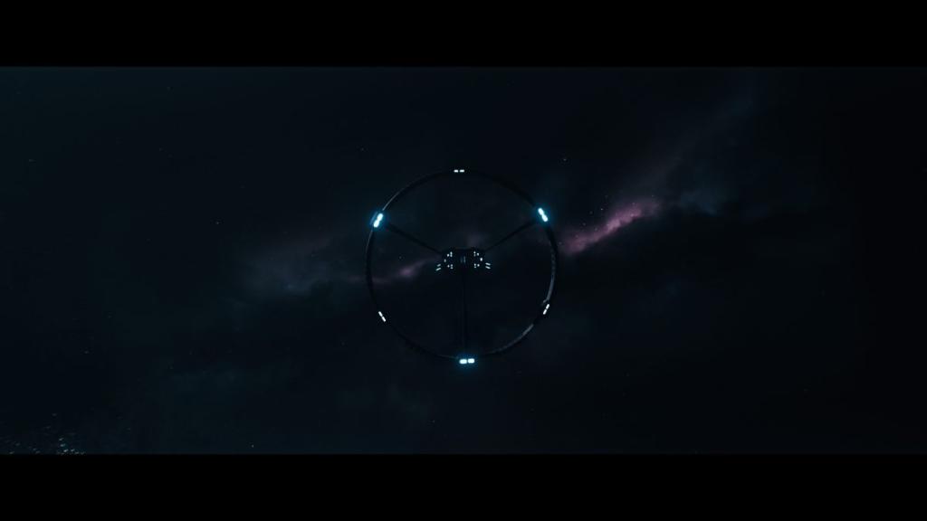 The Cassiopeia flying away in orbit