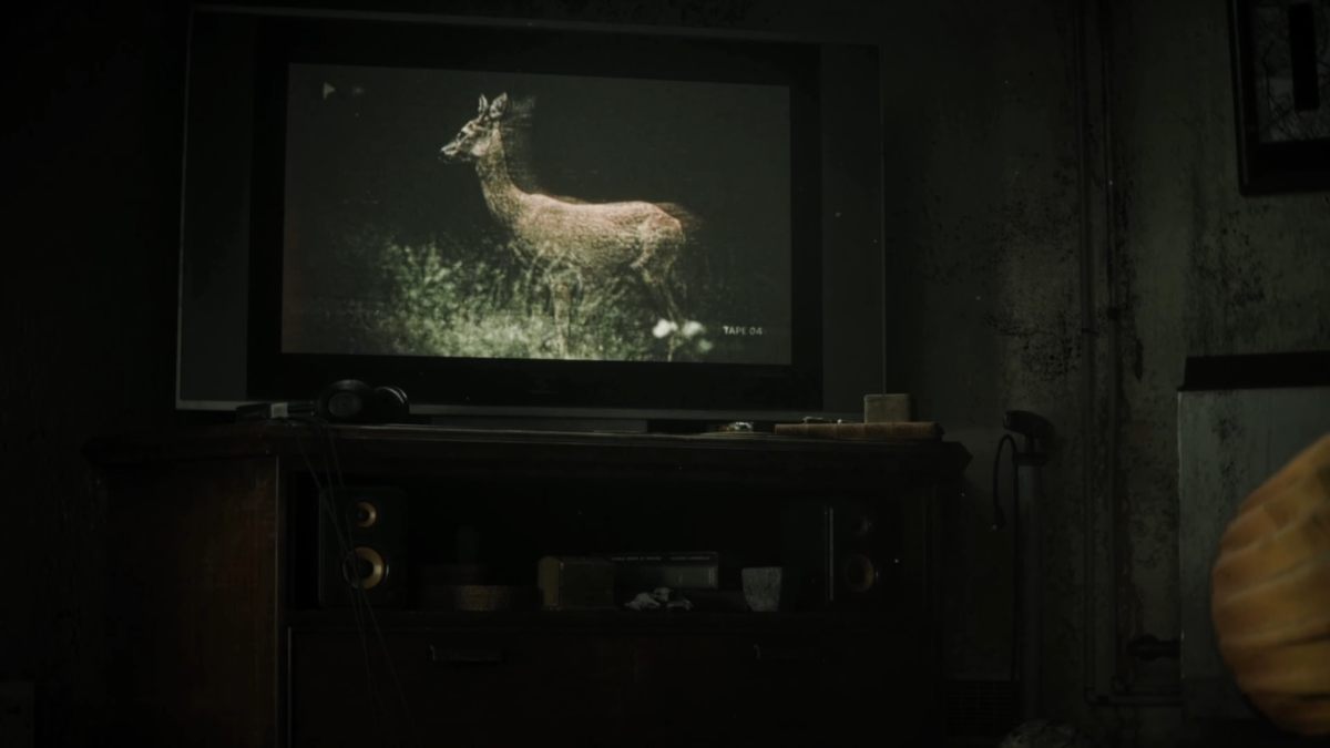 VHS tape showing a deer