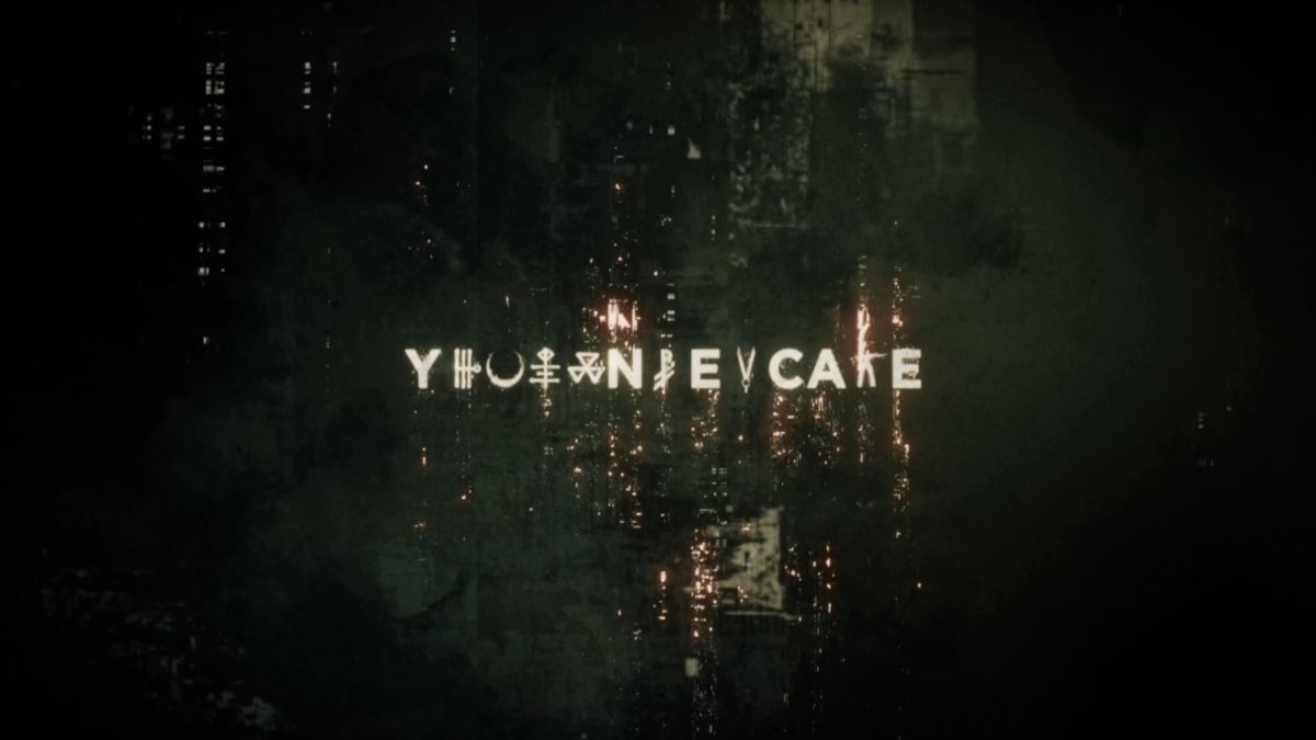 Symbols and letters in center of screen with Dark Pictures icons for future titles
