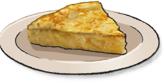 A slice of Frittata de Patete from LumenTale
