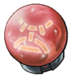 A red orb with the Furor symbol in it from LumenTale