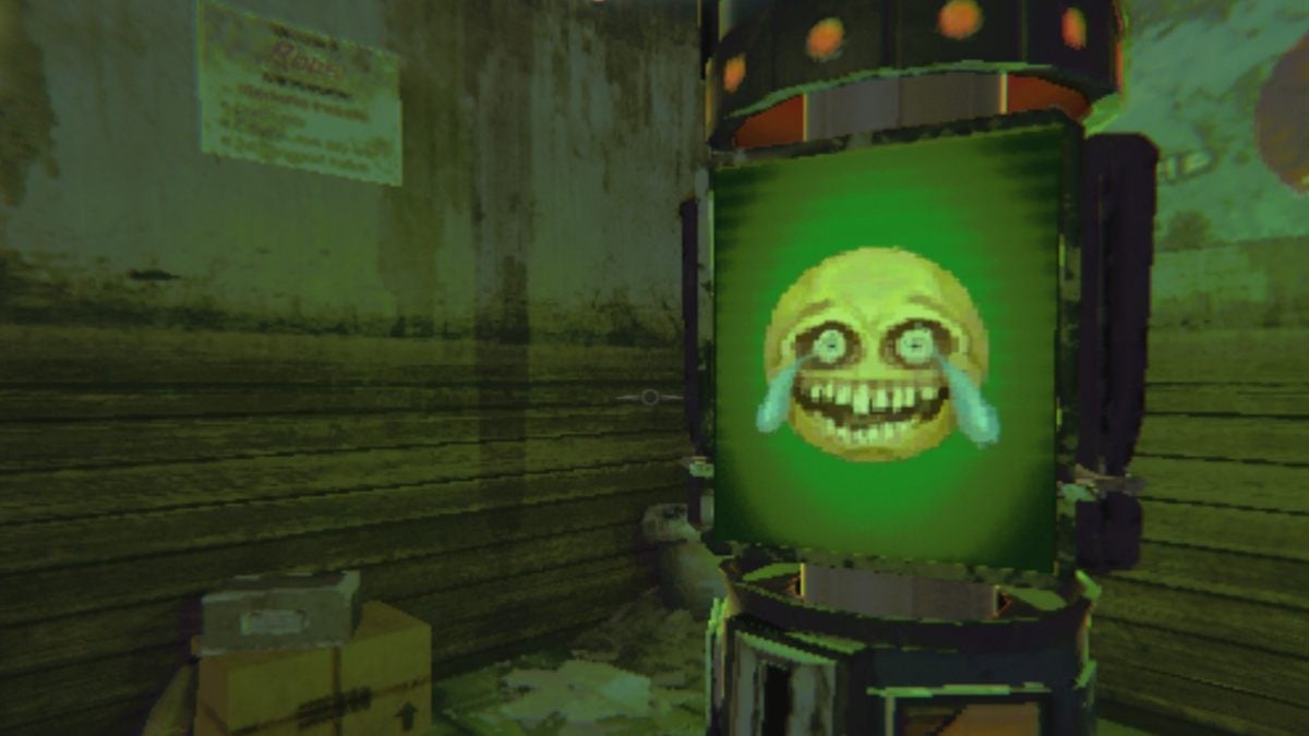 Cry-laugh emoji on Tax Token dispenser