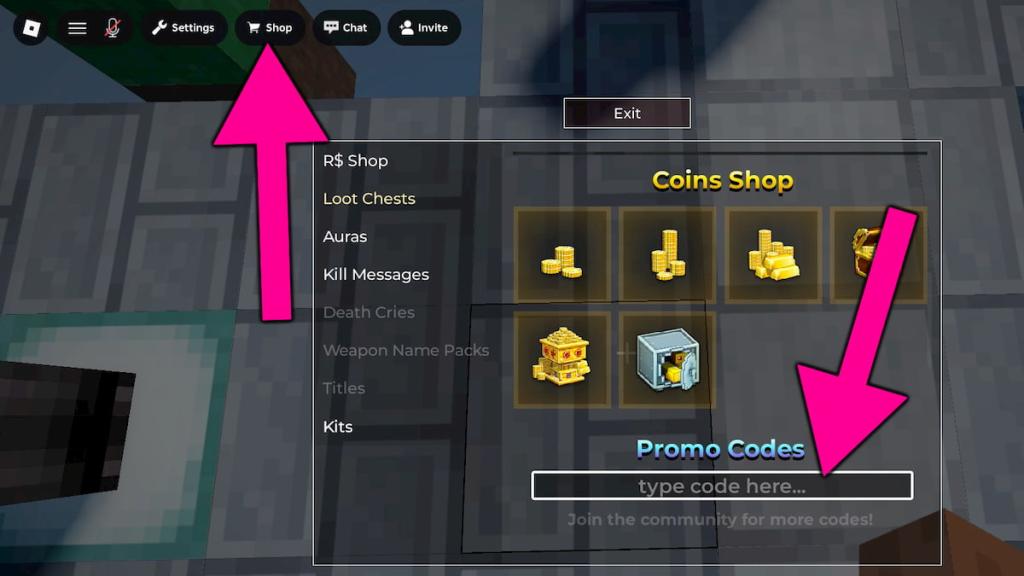 How to redeem 1.8 Arena codes.