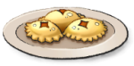 Impanatigghi from LumenTale, indicated by three beige cookies with red diamonds in the middle