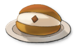 Two slices of fluffy bread with cream in the middle