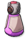 A purple and pink bottle with a spray nozzle. This is a potion from LumenTale