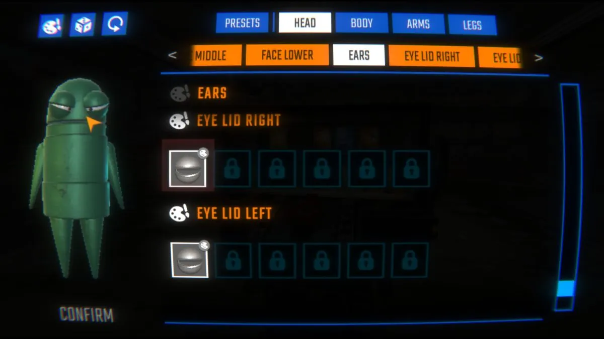 Empty cosmetics menu on R.E.P.O.