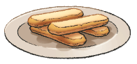 A white plate with four flat cookies on it.