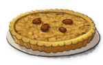 The Sbrisolona from Lumentale, a round pie with dried fruit in the middle
