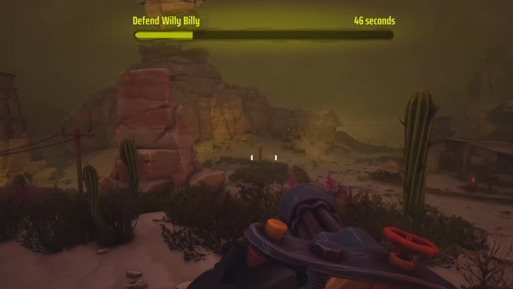 Defending Willy Billy from enemies