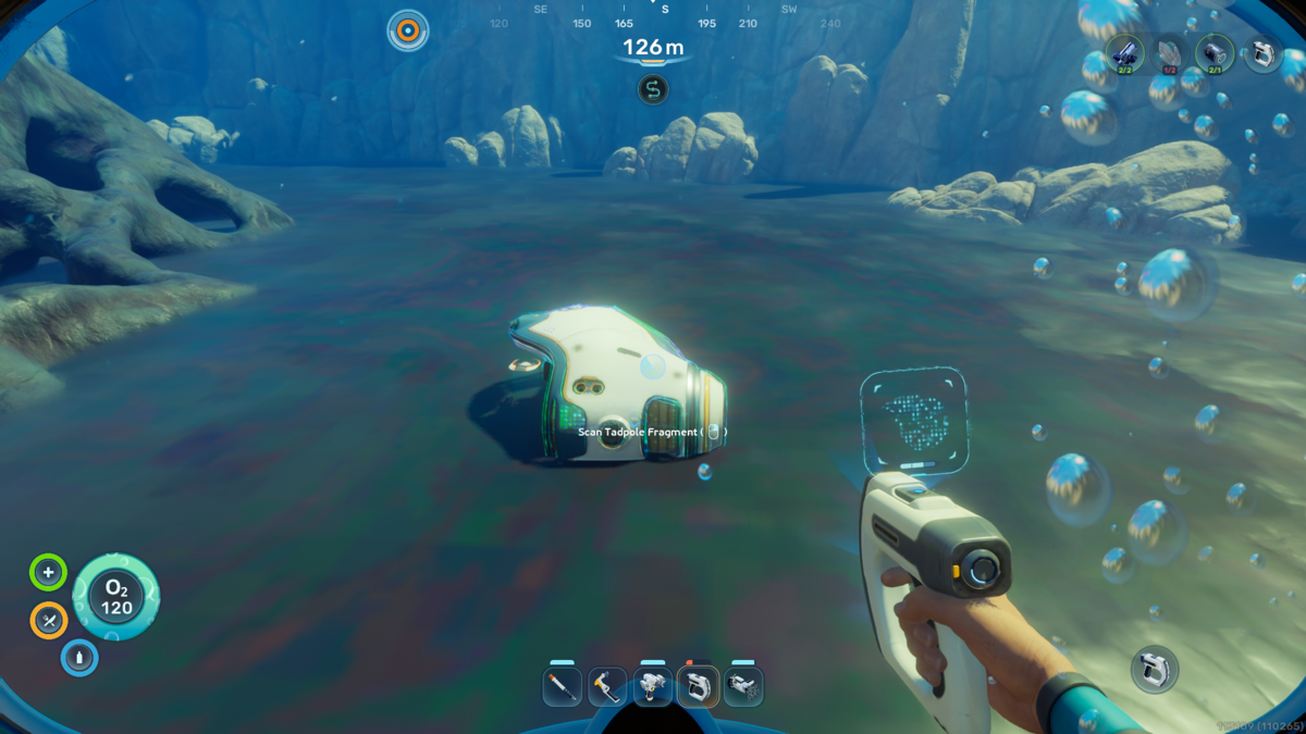 Tadpole blueprint fragment in Subnautica