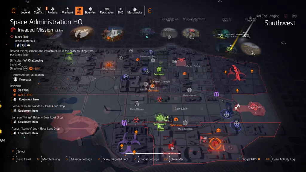 Space Administration HQ in The Division 2