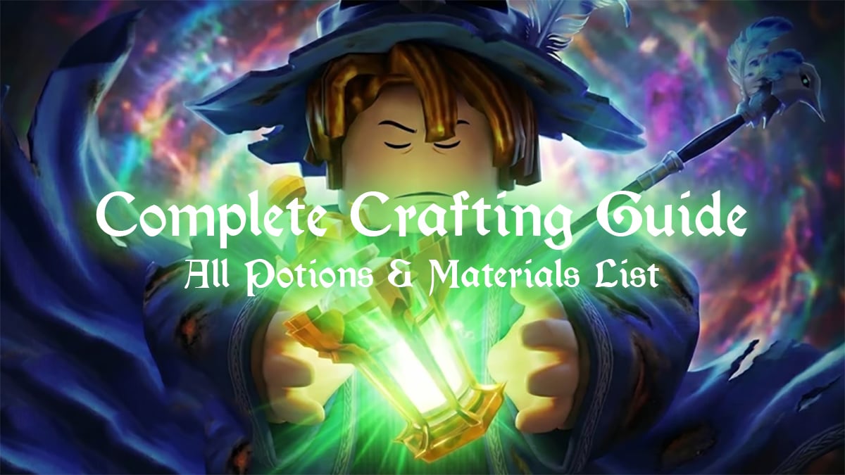 all potions and materials crafting guide in wizard alchemy