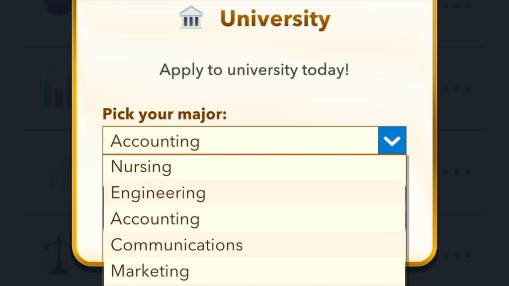 BitLife business degree