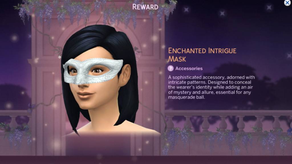 Bridgerton event mask in the sims 4