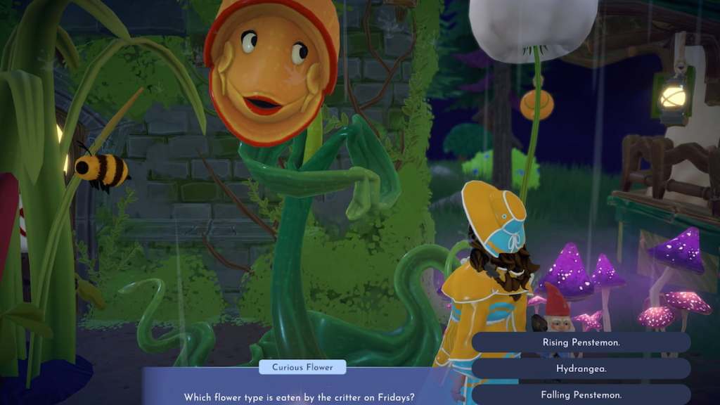 curious flower question in disney dreamlight valley