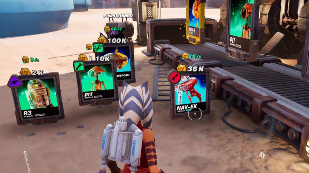 Droids on ground in droid tycoon fortnite