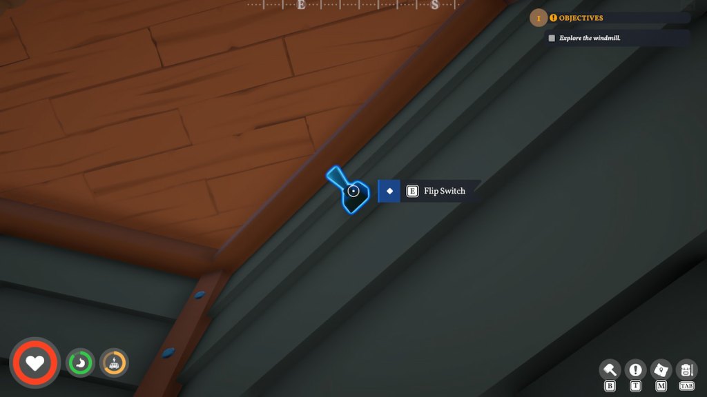 Flip switch in windmill puzzle in outbound