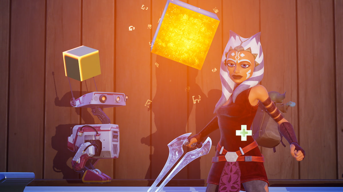 A chaos cube at frigid fortress in fortnite