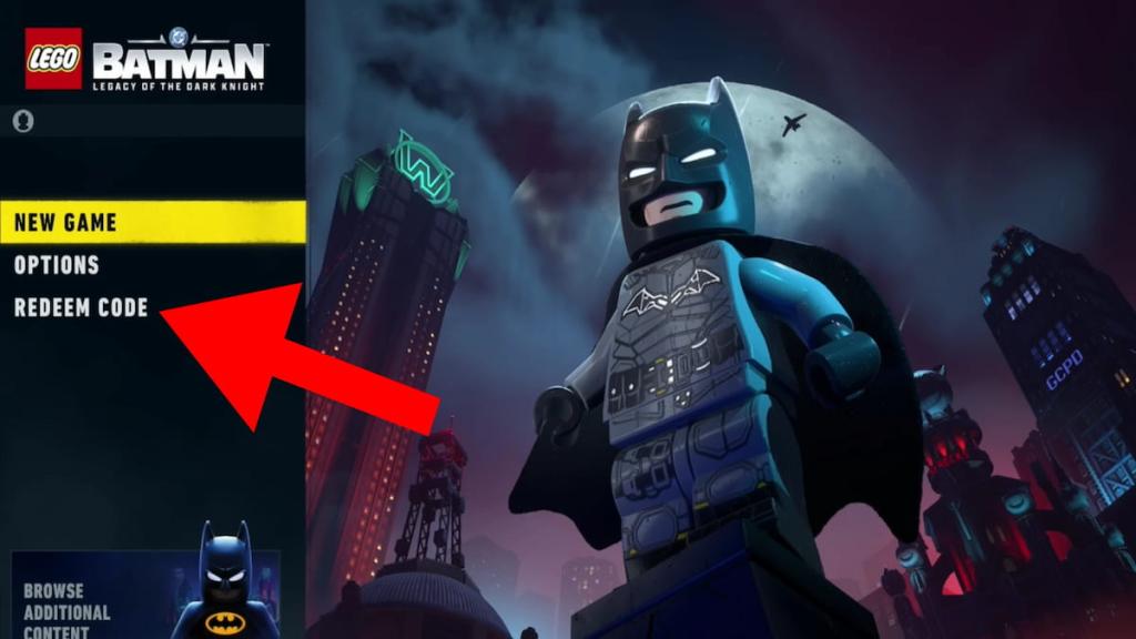 How to redeem codes in LEGO Batman Legacy of the Dark Knight