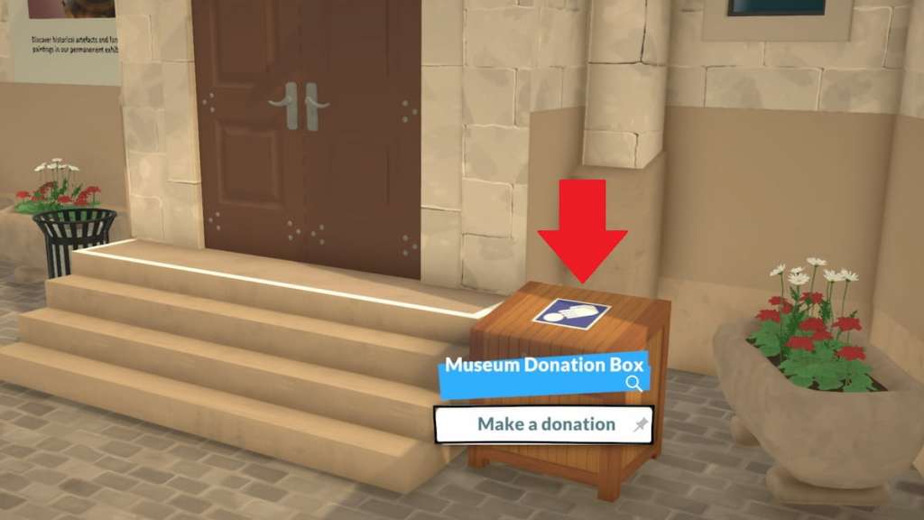 museum donation box marked in paralives