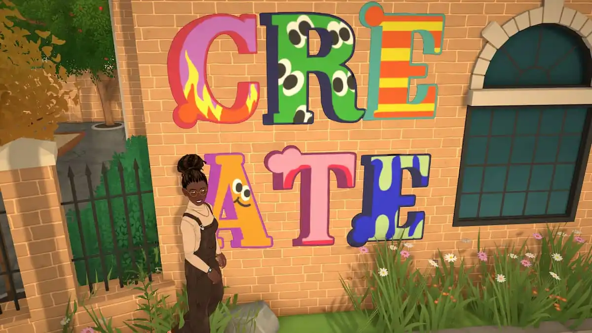A Para standing in front of wall art that says create in paralives