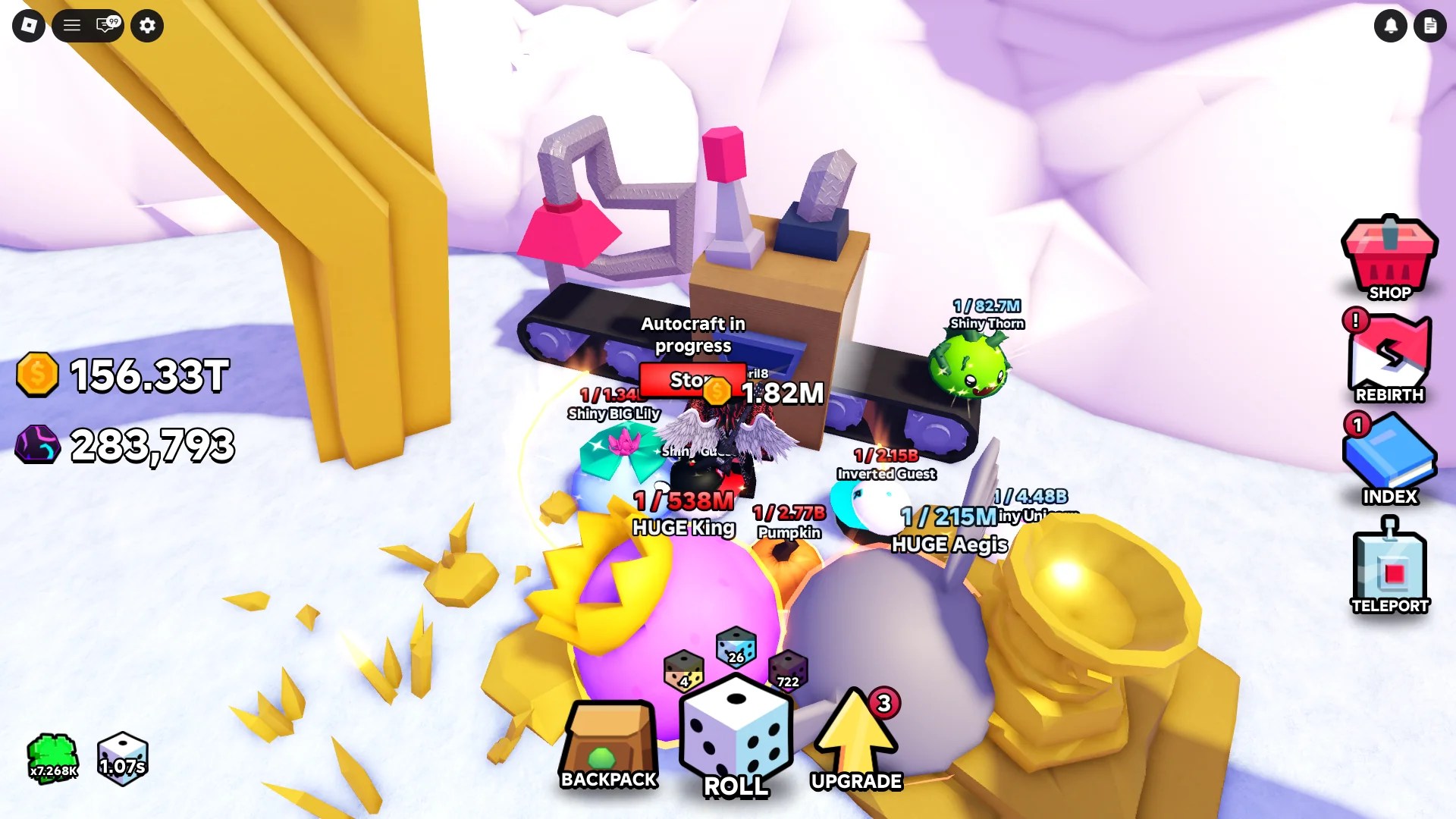 Preview of a crafted slime in Slime RNG Roblox experience.
