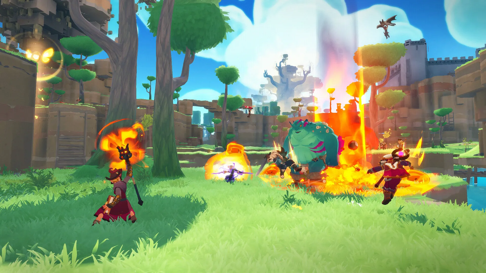 Players fighting a gnome in Farever