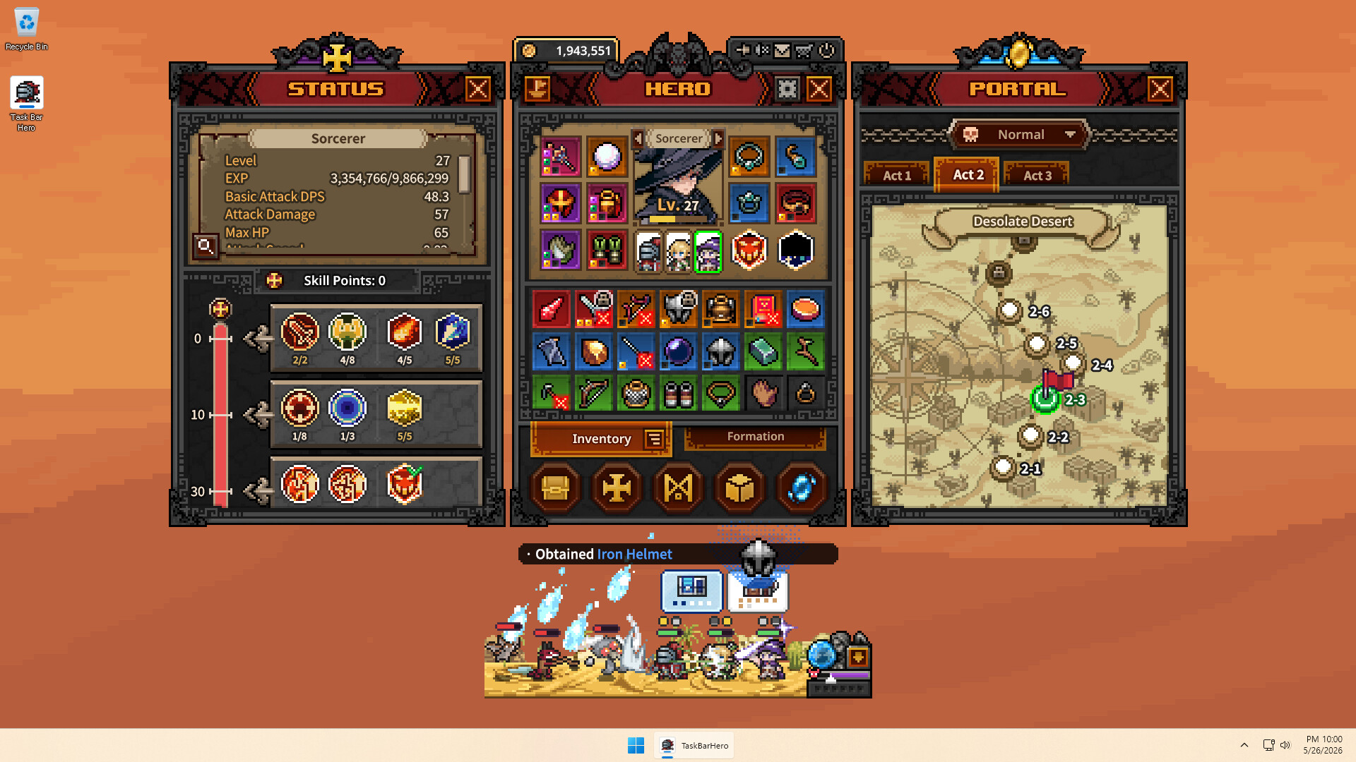 How to unlock Hero Slots in TBH: Task Bar Hero