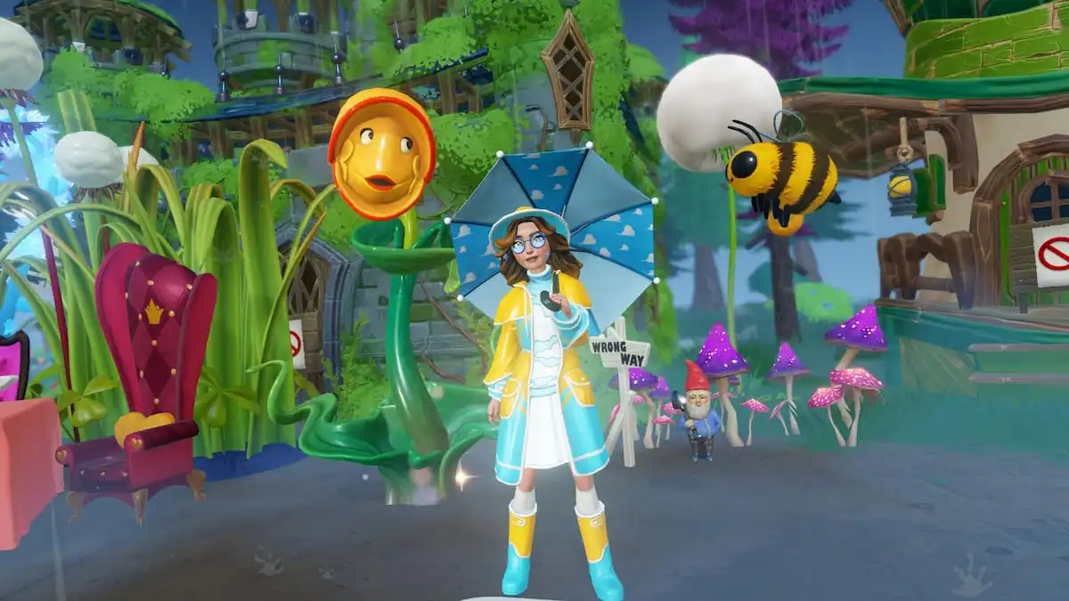 standing by curious flower in disney dreamlight valley