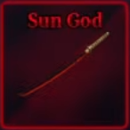 Sun God Sword from Sailor Piece Roblox experience.