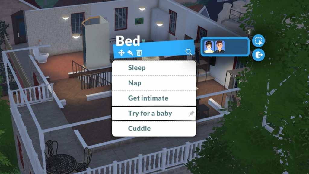 Try for a baby option in paralives