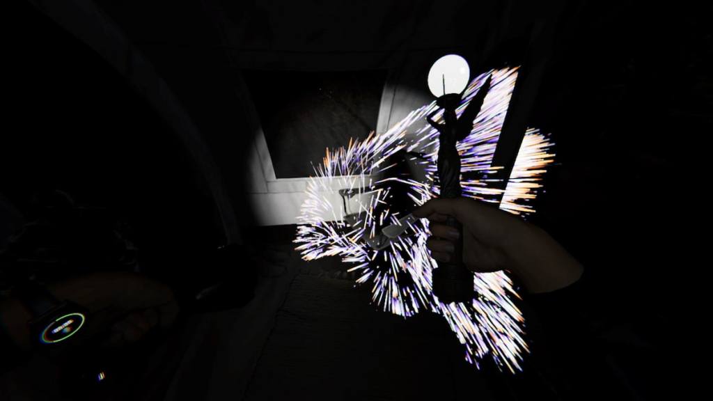 Using angel lamp on shadow figure in phasmophobia