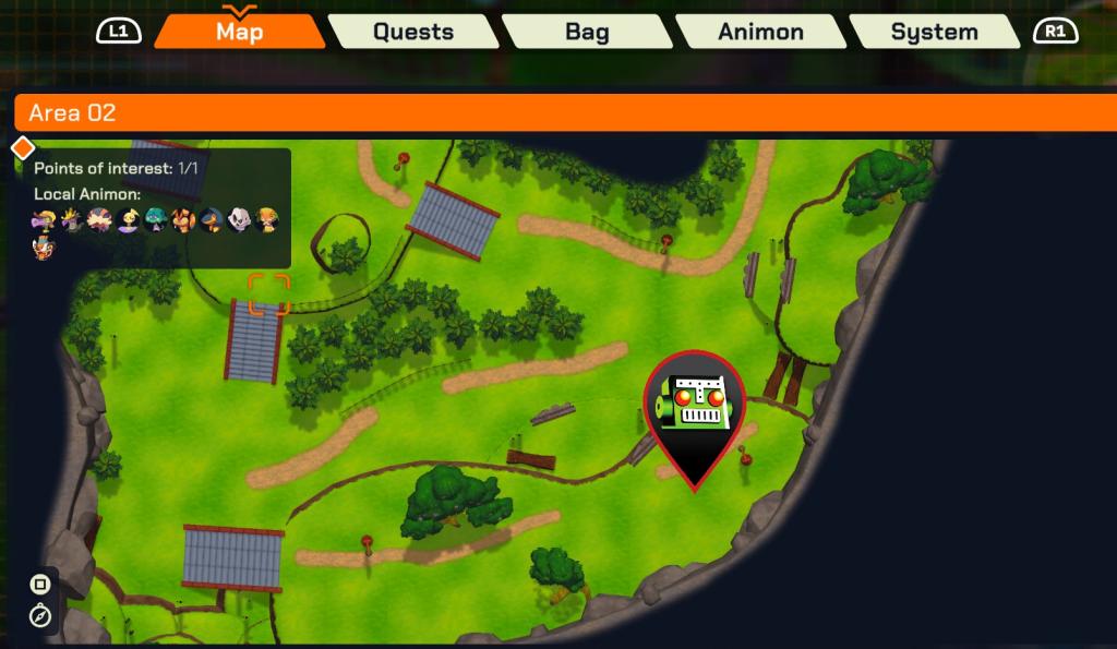 A map of Area 02 in LumenTale showing players the exact location of Chagma