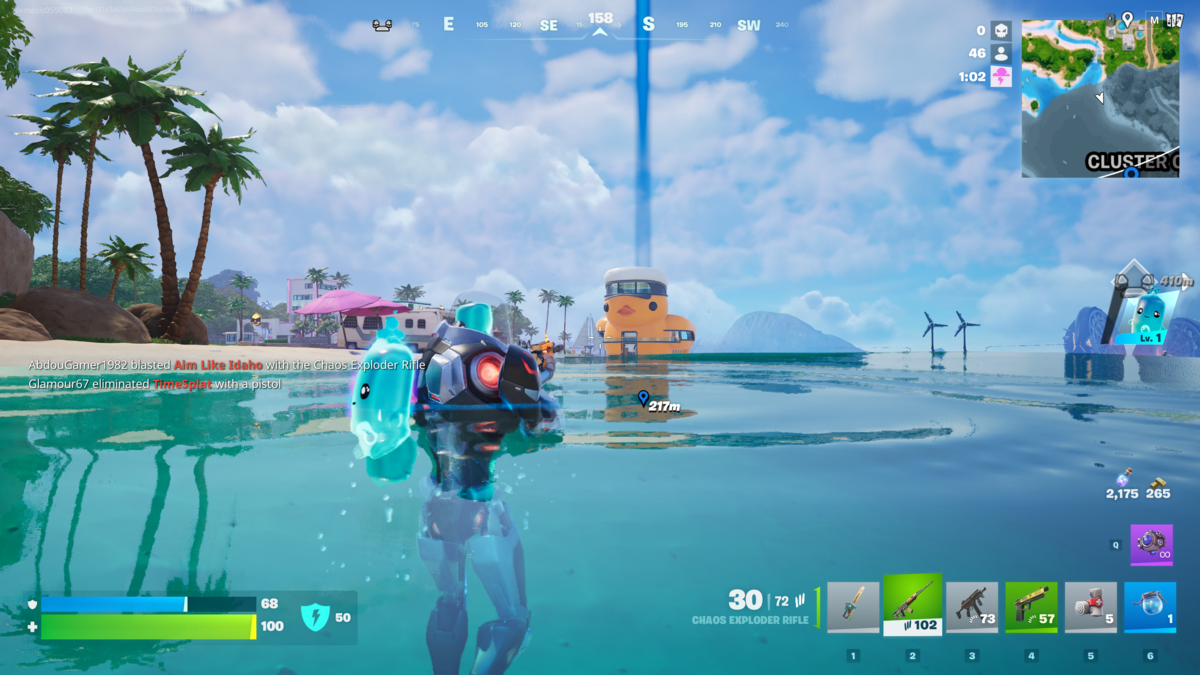 Cluster ship in Fortnite