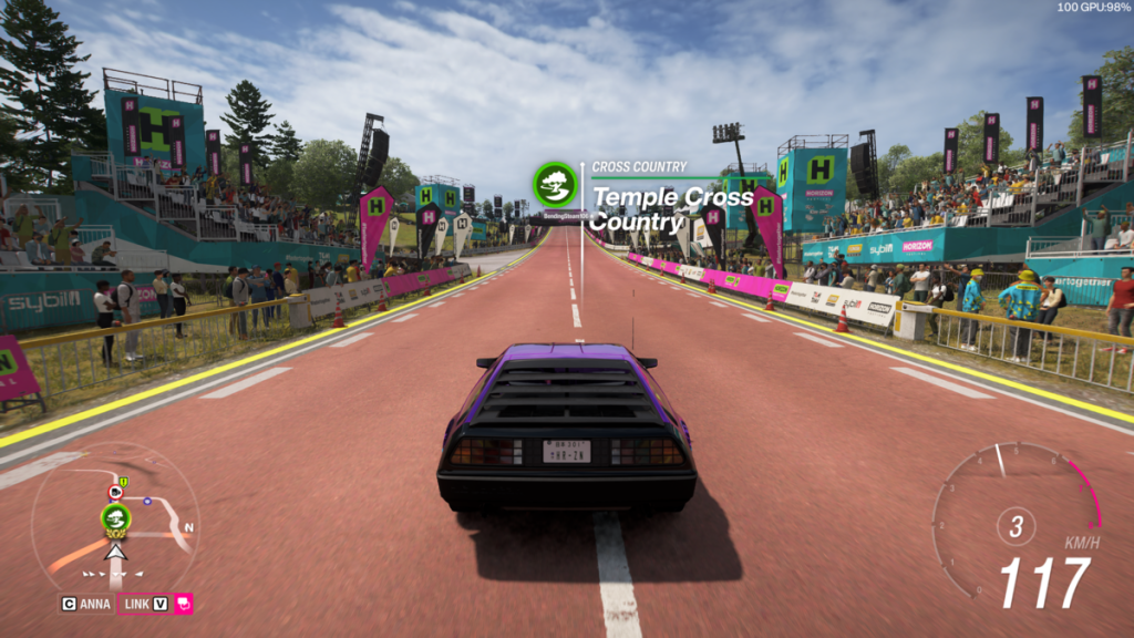Running the DeLorean on the straights
