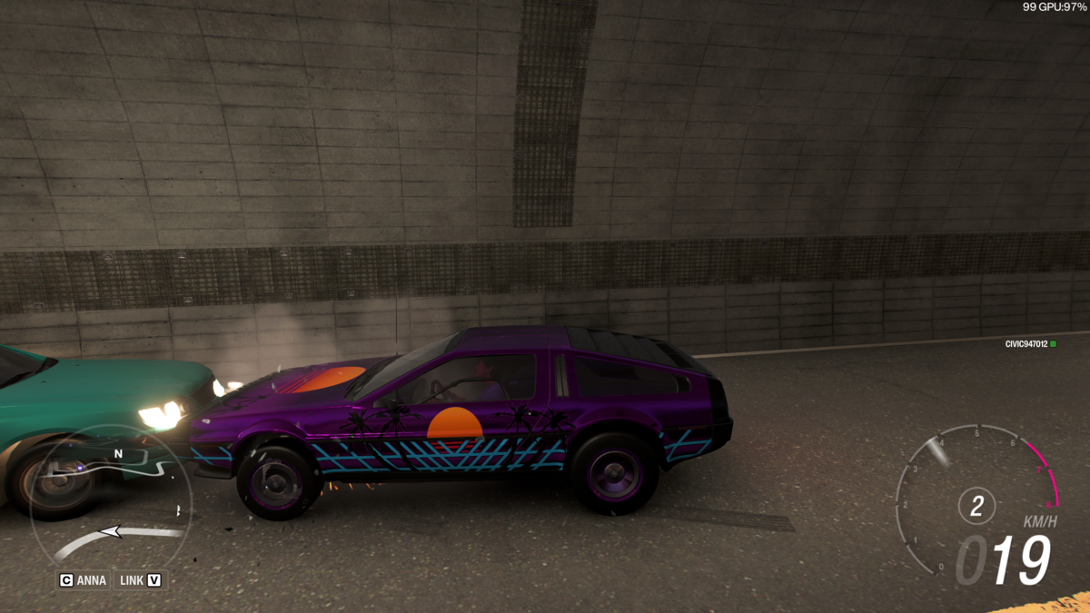 Driving the DeLorean in Forza Horizon 6