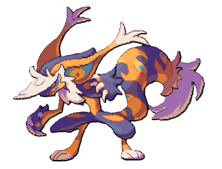 A werewolf-like creature, Fulgaze, from LumenTale.