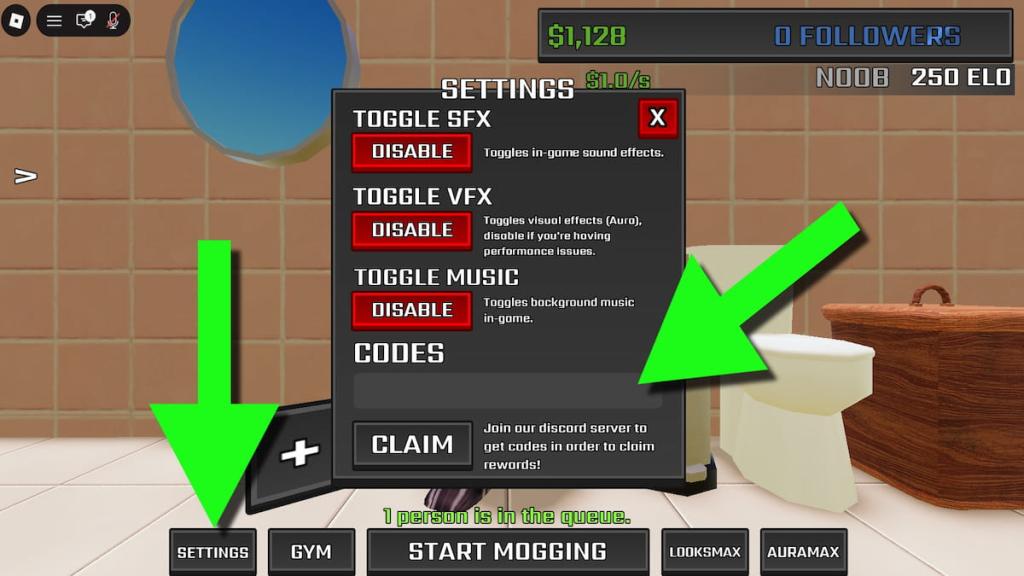How to redeem Looksmax and Mog codes
