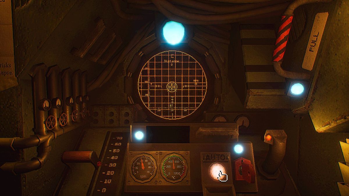 Autopiloting the drill inside the Engine room in MOLE