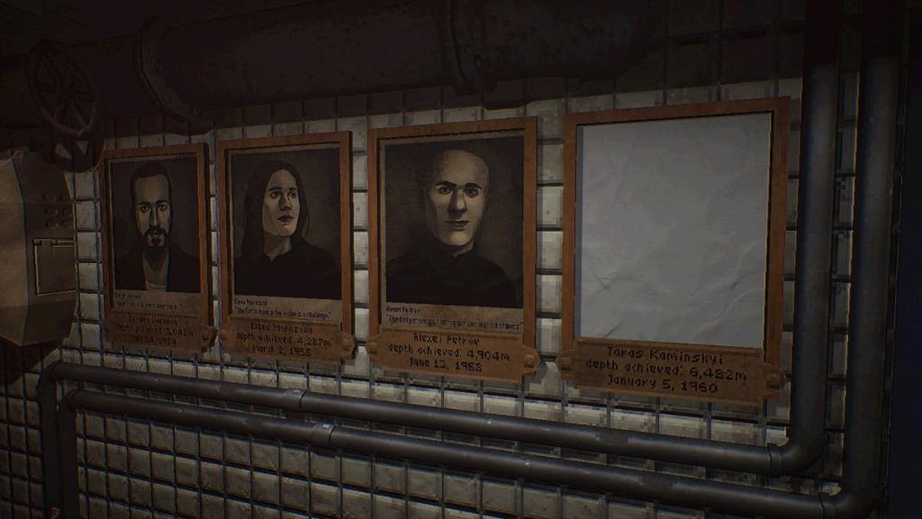 The geonauts for M-12, including portraits, travelled depth, and dates of their expeditions
