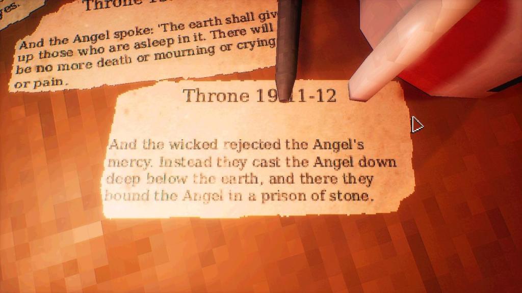 Throne passages about the story of an angel buried deep in the earth