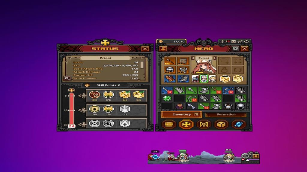 Priest in TBH: Task Bar Hero