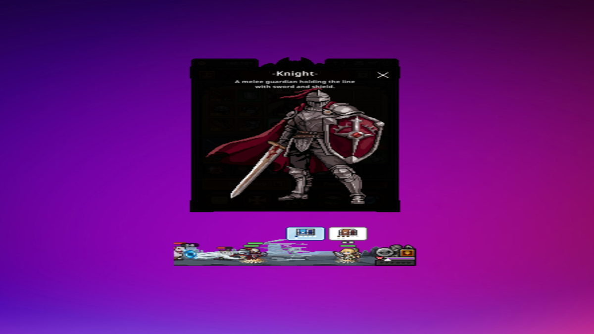 Knight in TBH: Task Bar Hero